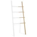 Porte serviette échelle extensible blanc/naturel