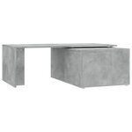 vidaXL Table basse Gris béton 150x50x35 cm Aggloméré
