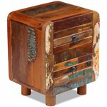vidaXL Table de chevet Bois de récupération massif 43 x 33 x 51 cm