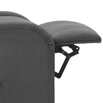 vidaXL Fauteuil de massage Gris foncé Tissu