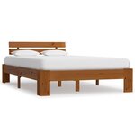 vidaXL Cadre de lit Marron miel Bois de pin massif 140 x 200 cm