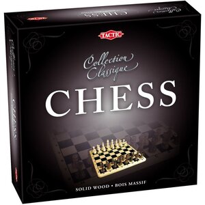 Coffret echecs en bois - jeux de société classique et stratégie - tactic