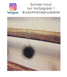Collier sautoir à pompon Noir