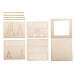 Kit bois cadr.mot.3d pays hivern.fsc100  20x20x6 6cm  14 pces  1kit