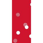 Sac cadeau petit format rouge pois blanc et or - draeger paris