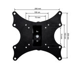 Tectake Support mural TV 17"- 37" orientable et inclinable
