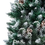 vidaXL Sapin de Noël avec pommes de pin et neige blanche 180 cm