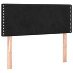 vidaXL Lit à sommier tapissier et matelas Noir 80x200 cm Velours