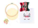 Kit Canevas sur Tambour à Broder Licorne Ø 15 5 cm