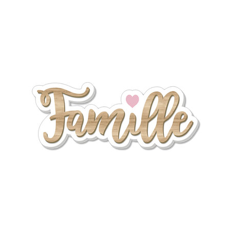 Décoration murale en bois famille