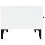 vidaXL Meuble TV Blanc brillant 150x34 5x30 cm Bois d'ingénierie