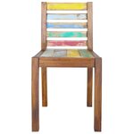 vidaXL Chaises à manger lot de 6 bois de récupération solide