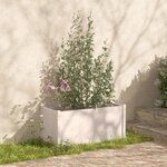 vidaXL Jardinière Blanc 100x50x50 cm Bois de pin massif