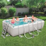 Bestway jeu de piscine rectangulaire power steel 404x201x100 cm 56441