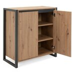 Finori Commode Denver 1 Chêne artisanal et gris anthracite