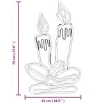 vidaXL Figurine de bougies de Noël avec 144 LED 70x42 cm