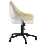vidaXL Chaises à manger pivotantes lot de 2 crème et blanc similicuir