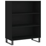 vidaXL Buffet noir 69 5x32 5x180 cm bois d'ingénierie