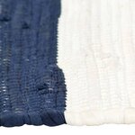 vidaXL Napperons 6 Pièces Chindi Bande Bleu et blanc 30 x 45 cm
