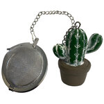 Boule à thé breloque cactus