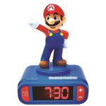 SUPER MARIO Réveil Veilleuse Chambre Enfant avec Effets Sonores