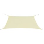 vidaXL Parasol en tissu Oxford rectangulaire 2 x 4 m Crème