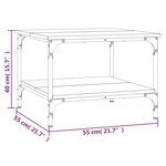 vidaXL Table basse chêne marron 55x55x40 cm bois d'ingénierie