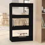 vidaXL Bibliothèque/Séparateur de pièce Noir 60x30x103 cm Aggloméré