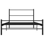 vidaXL Cadre de lit Noir Métal 90 x 200 cm