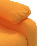 vidaXL Fauteuil électrique de massage Jaune foncé Tissu