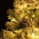 vidaXL Sapin de Noël pré-éclairé avec neige floquée/cônes 150cm PVC/PE