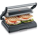 SEVERIN KG2394 Gril multifonction compact : viande - paninis - légumes - plaques anti-adhésives 23x14 -5 cm - récupérateur de graiss