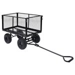 vidaXL Chariot à main de jardin Noir 350 kg