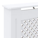 vidaXL Cache-radiateur MDF Blanc 78 cm