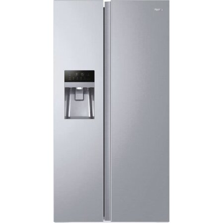 Haier hsogpif9183 - réfrigérateur américain 515l (337+178l) - froid ventilé - l90x h177 5cm - silver