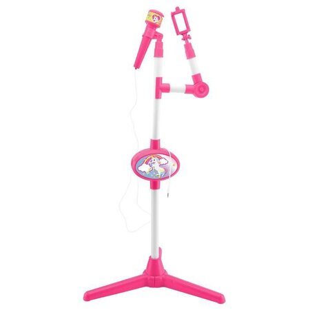 Microphone Licorne avec Pied Lumineux et Haut-Parleur