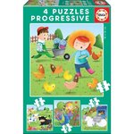 EDUCA - Puzzle Progressif Animaux Ferme