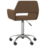 vidaXL Chaises pivotantes à manger lot de 2 marron tissu