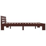 vidaXL Cadre de lit Marron foncé Bois de pin massif 160 x 200 cm
