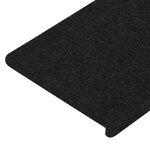 vidaXL Tapis d'escalier auto-adhésifs 15 Pièces 65x24 5x3 5 cm Noir