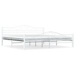 vidaXL Cadre de lit Blanc Métal 200 x 200 cm