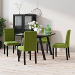 vidaXL Chaises à manger lot de 4 vert clair velours