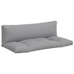 vidaXL Coussins de palette 2 Pièces gris tissu