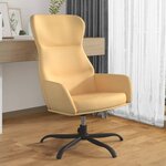 vidaXL Chaise de relaxation Crème Similicuir daim