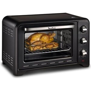 Moulinex ox464810 - mini four grill - 33l - 1600 w - grill 800 w - chaleur tournante - noir