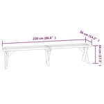 vidaXL Banc de jardin 220 cm Bois de pin imprégné