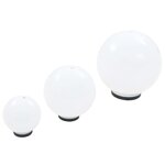 vidaXL 6 Pièces Jeu de lampe boule à LED PMMA sphérique 20/30/40 cm