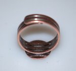 Bague avec platine ronde Ø 12 mm Cuivré