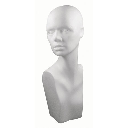 Tête en polystyrène de Femme 53 cm