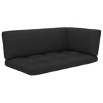 vidaXL Salon de jardin palette 4Pièces avec coussins pin imprégné de noir